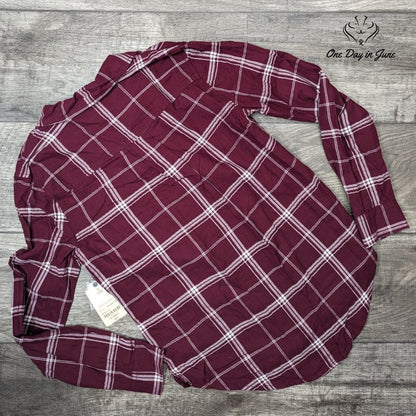 St. John's Bay Classic Fit Plaid Flannel Shirt Size XS