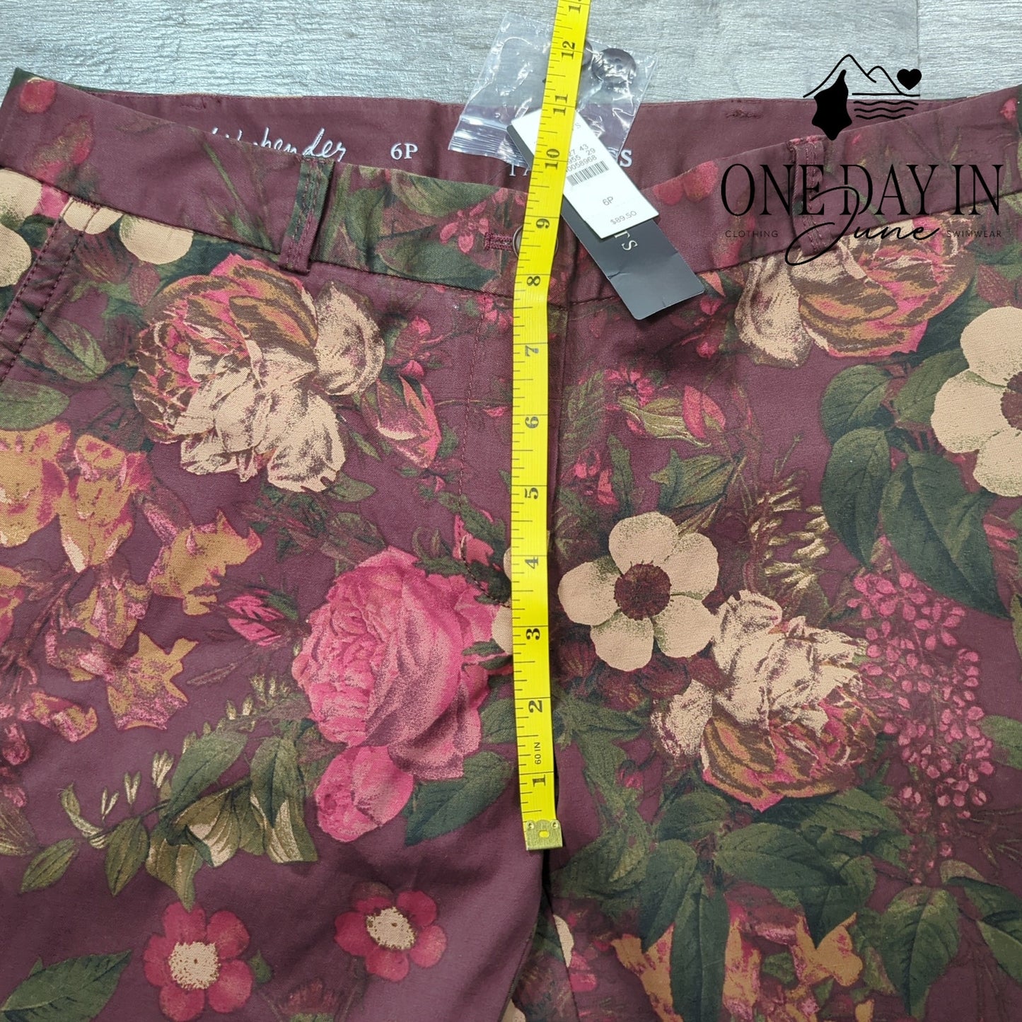 Talbots Petite The Weekender Flroal Crop Pants Size 6P