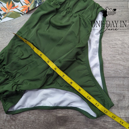 Charmo Tropical High Waist Flounce Bikini Swimsuit Size M