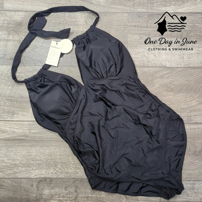 East Elegant V Neck Maternity One Piece Swimsuit Size L