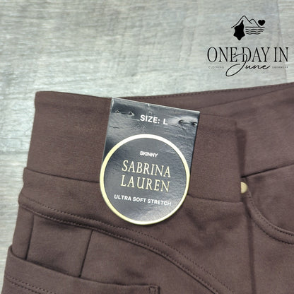 Sabrina Lauren Ultra Soft Stretch Skinny Ankle Pants Size L