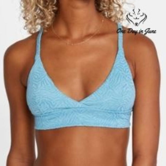 RVCA Run Wild Crossback Bikini Top Size L