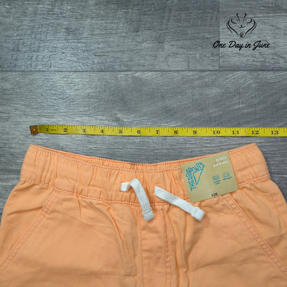 There Abouts Girls Pull On Drawstring Shorts Peach Orange NWT Size M (10/12)