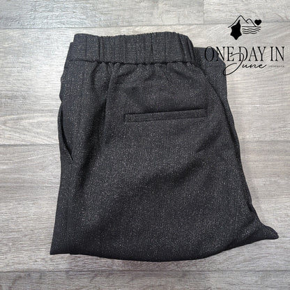 Loft Pull On Metallic Ankle Pants Size M