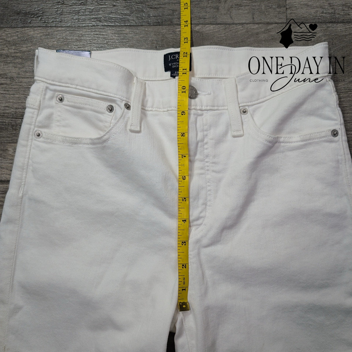 J.Crew High Rise Skinny White Jeans Signature Stretch NWT Size 8 (29)