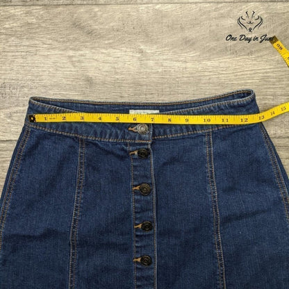 Mudd Juniors Button Front Denim Skirt Size 7