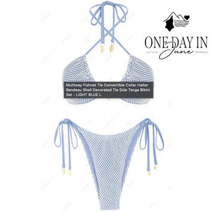 Zaful High Cut Tie Side Tie Back Bikini Swimsuit Size S