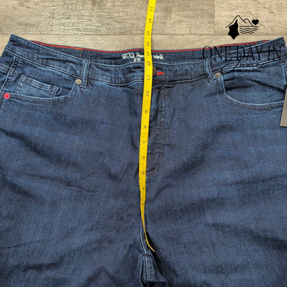 Peace Love World Plus Size Jeans Dark Wash Split Hem Stretch Denim NWT Size 20W