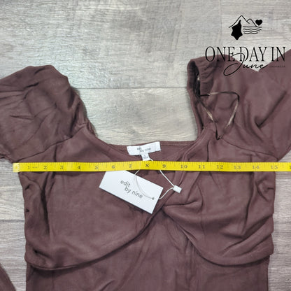 Edit by Nine Long Sleeve Bodycon Ribbed Mini Dress Size L