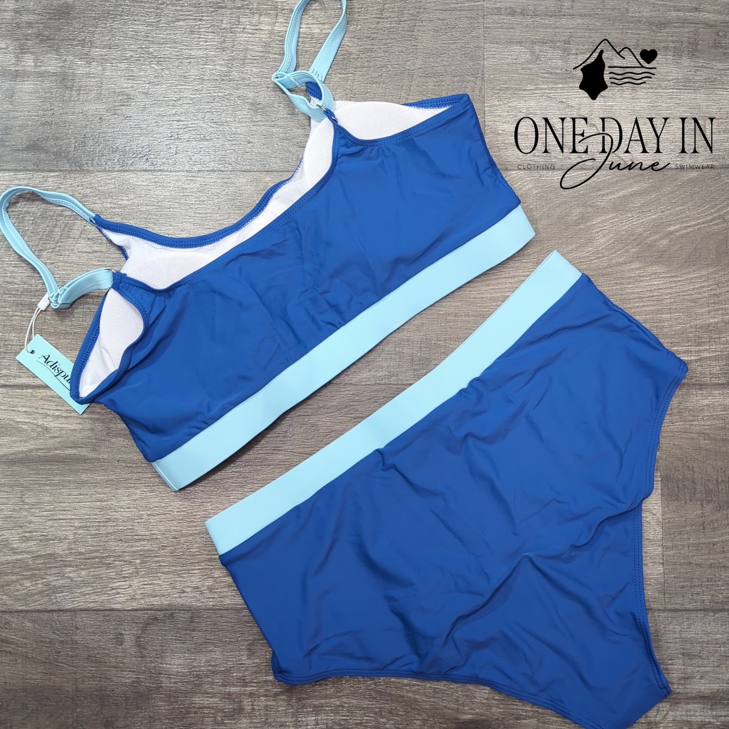 Adisputent High Waist Crop Bikini Swimsuit Size XXL