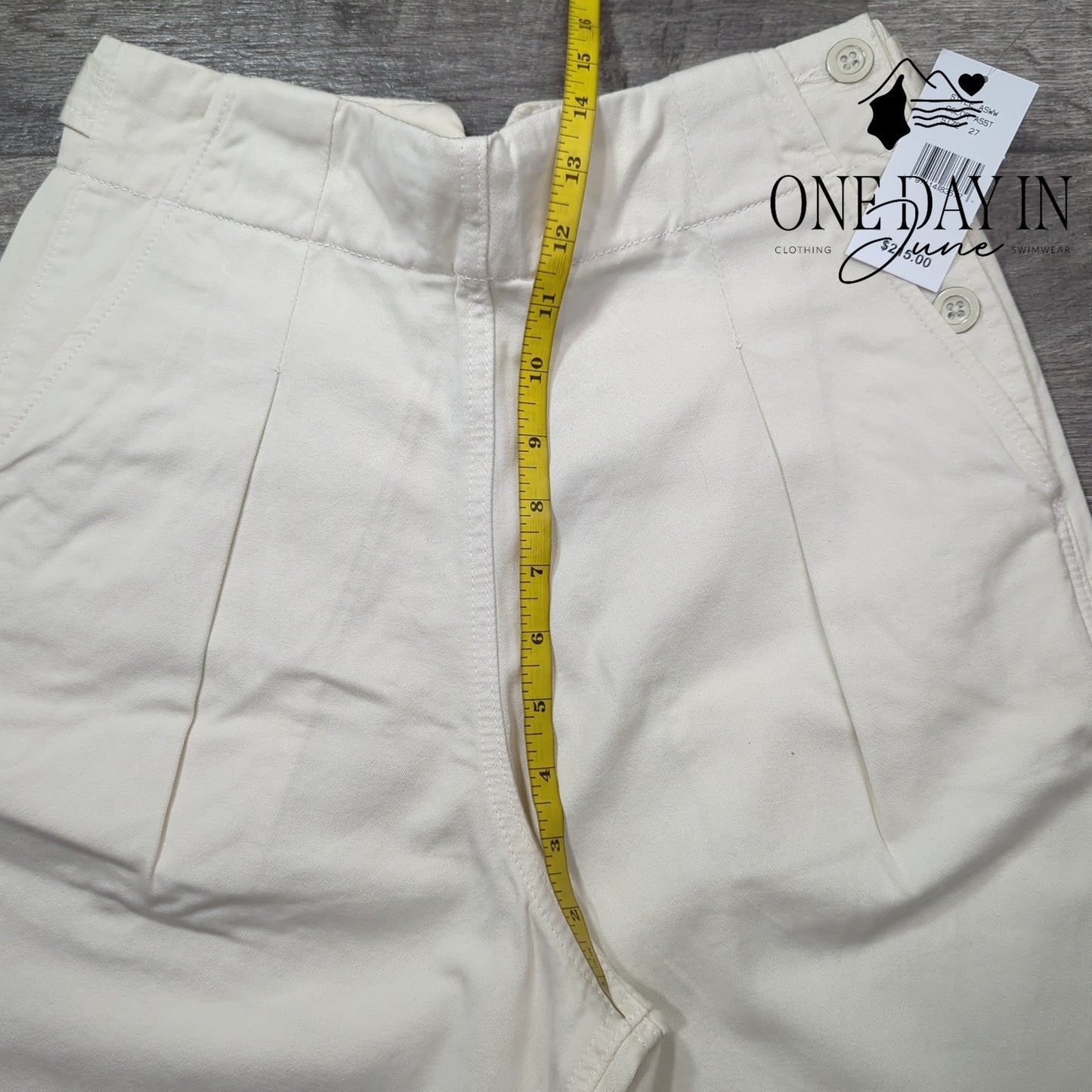 Adriano Goldschmied Adel Pleated Crop Trouser Pants Size 27 (4)