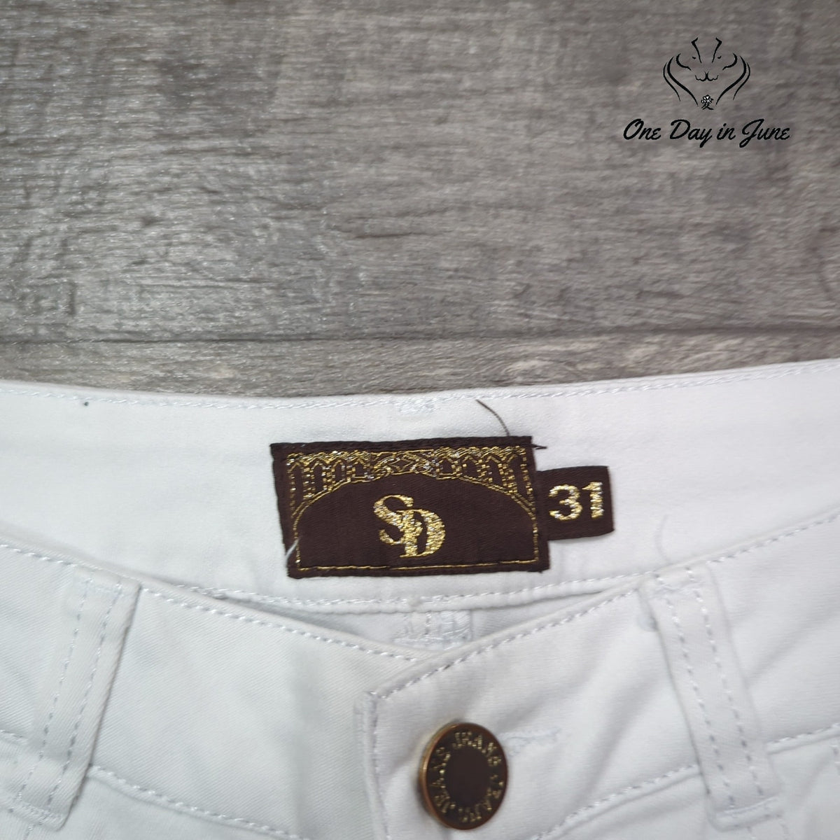 SD Straight Leg Jeans White Denim Pants Size 31 (12)