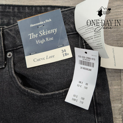 Abercrombie & Fitch The Skinny High Rise Jeans Size 18