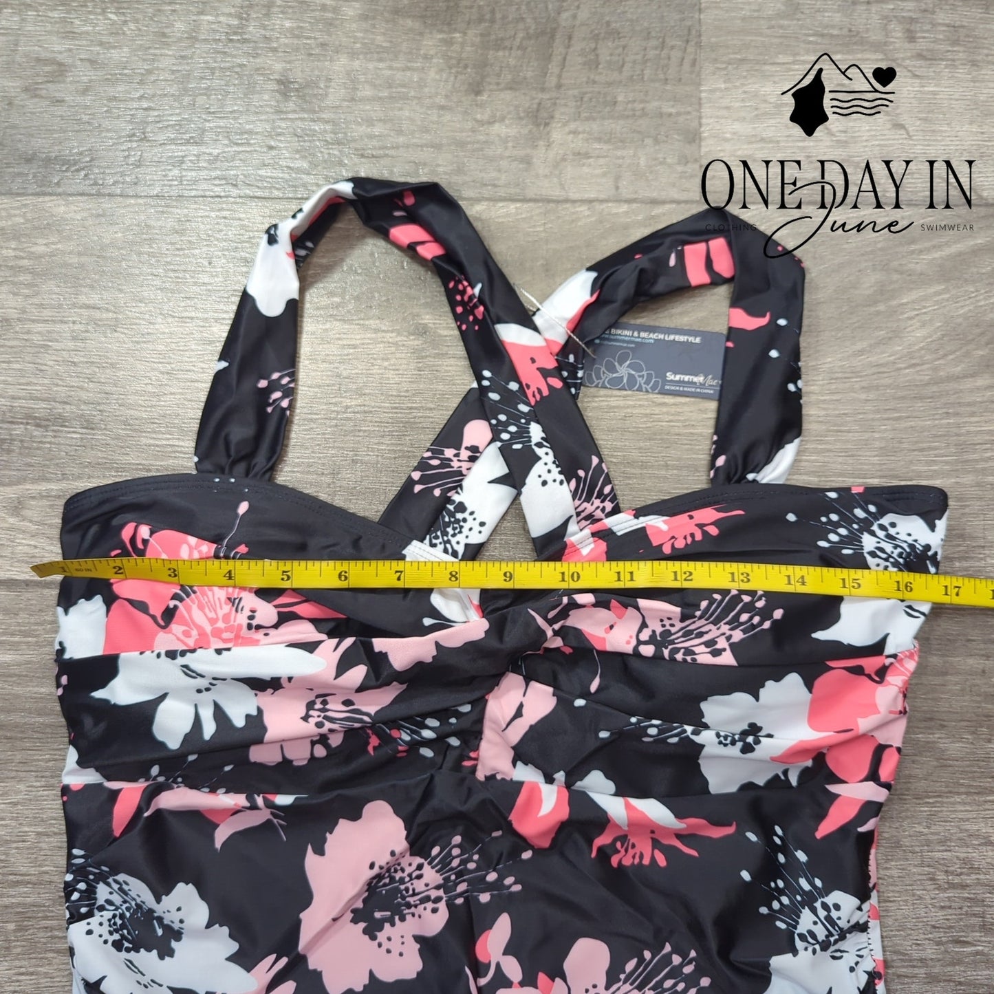 Summer Mae Floral Boyshort Swimdress Swimsuit Size 2XL