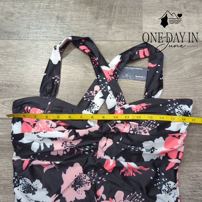 Summer Mae Floral Boyshort Swimdress Swimsuit Size 2XL