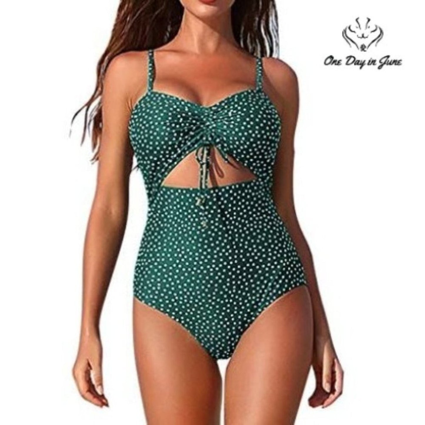 Kirundo Hollow Out High Waist One Piece Swimsuit Size S