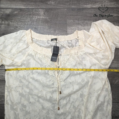 Sheilay Boho Long Sleeve Sheer Top Size 3XL