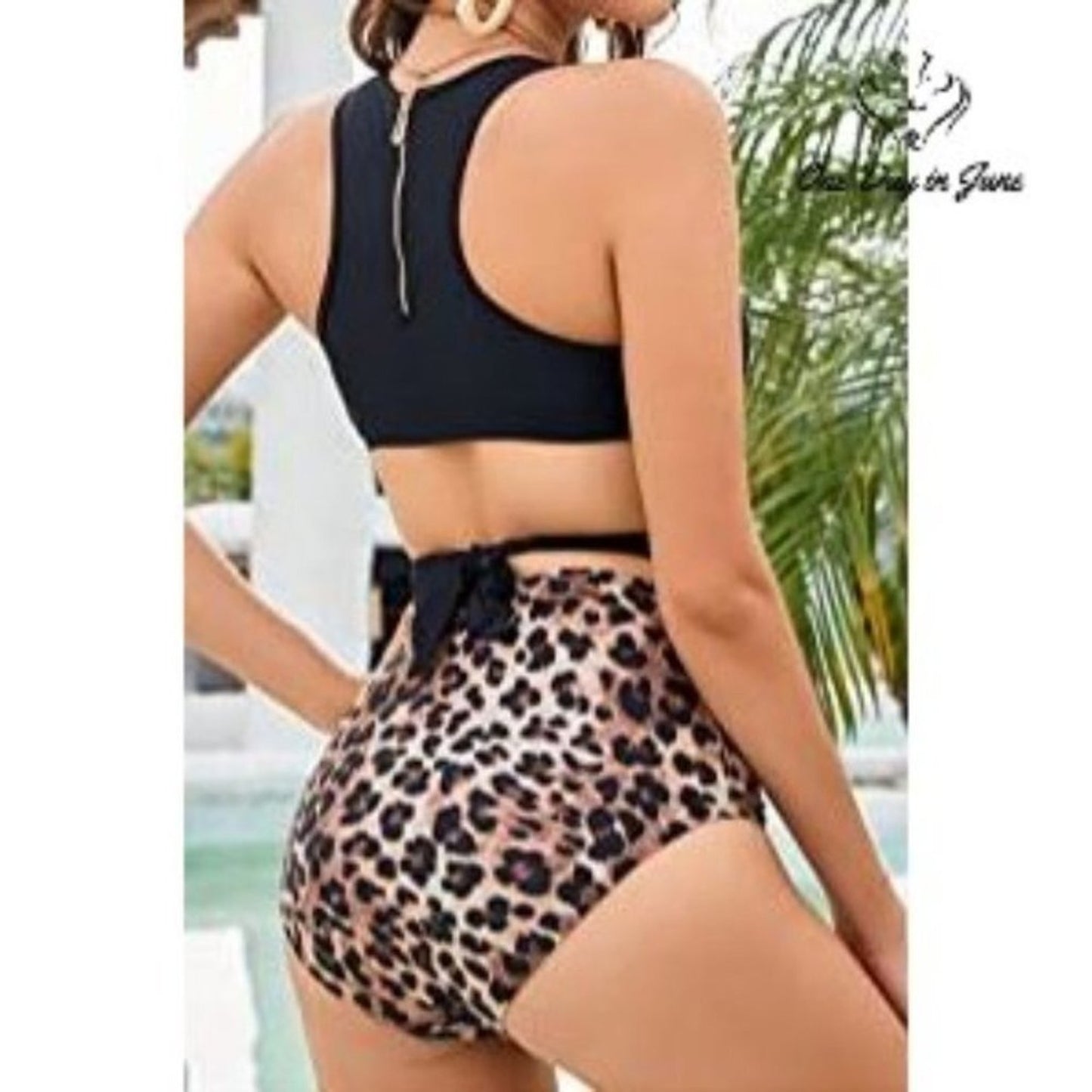 Mollybell Leopard Cut Out Racerback One Piece Size S