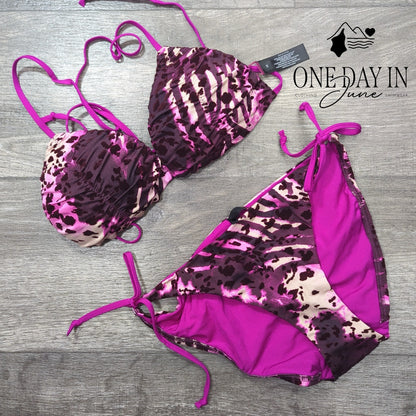 A.Che Padded Tie Side Bikini Swimsuit Size M