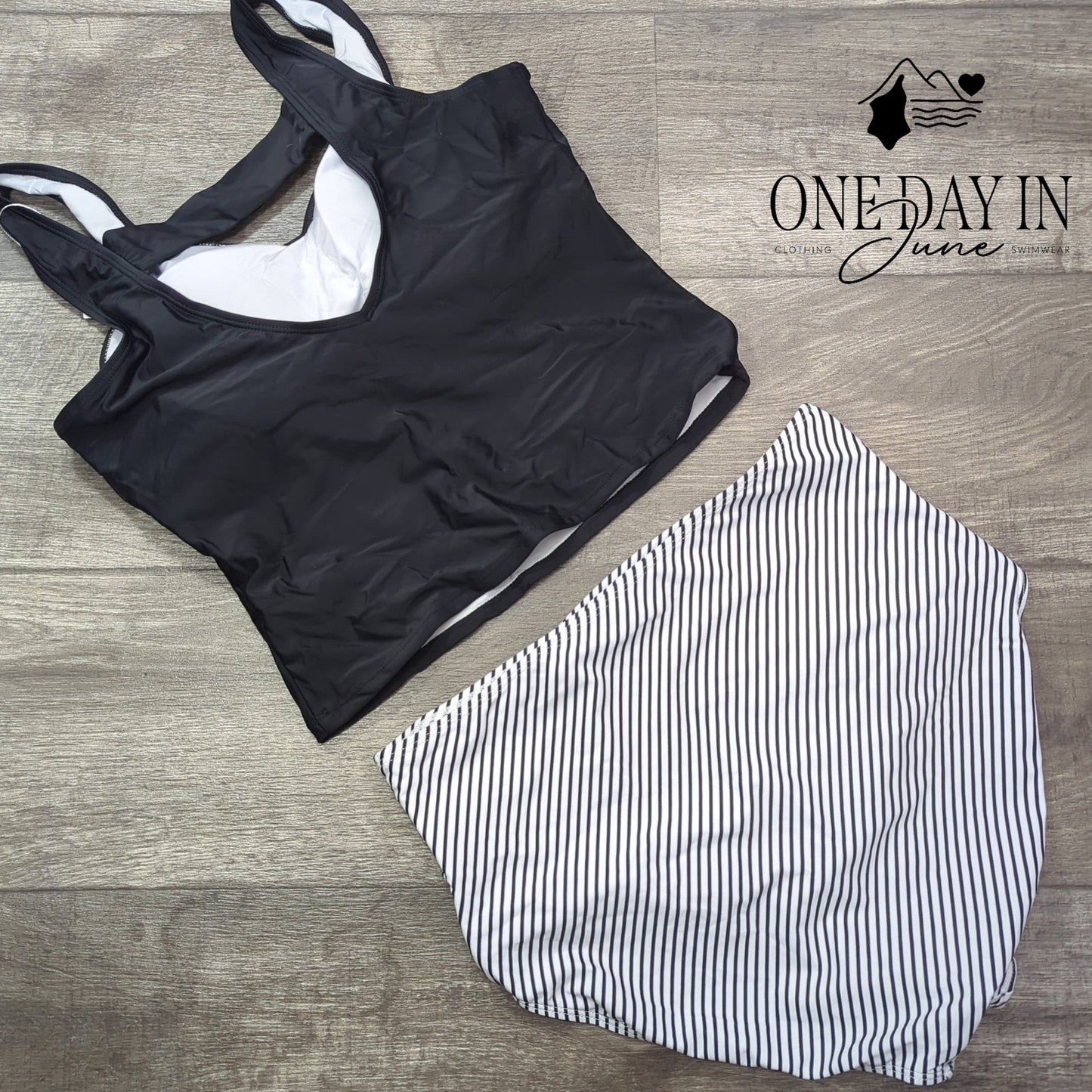 Eomenie High Waist Crop Bikini Swimsuit Size XL