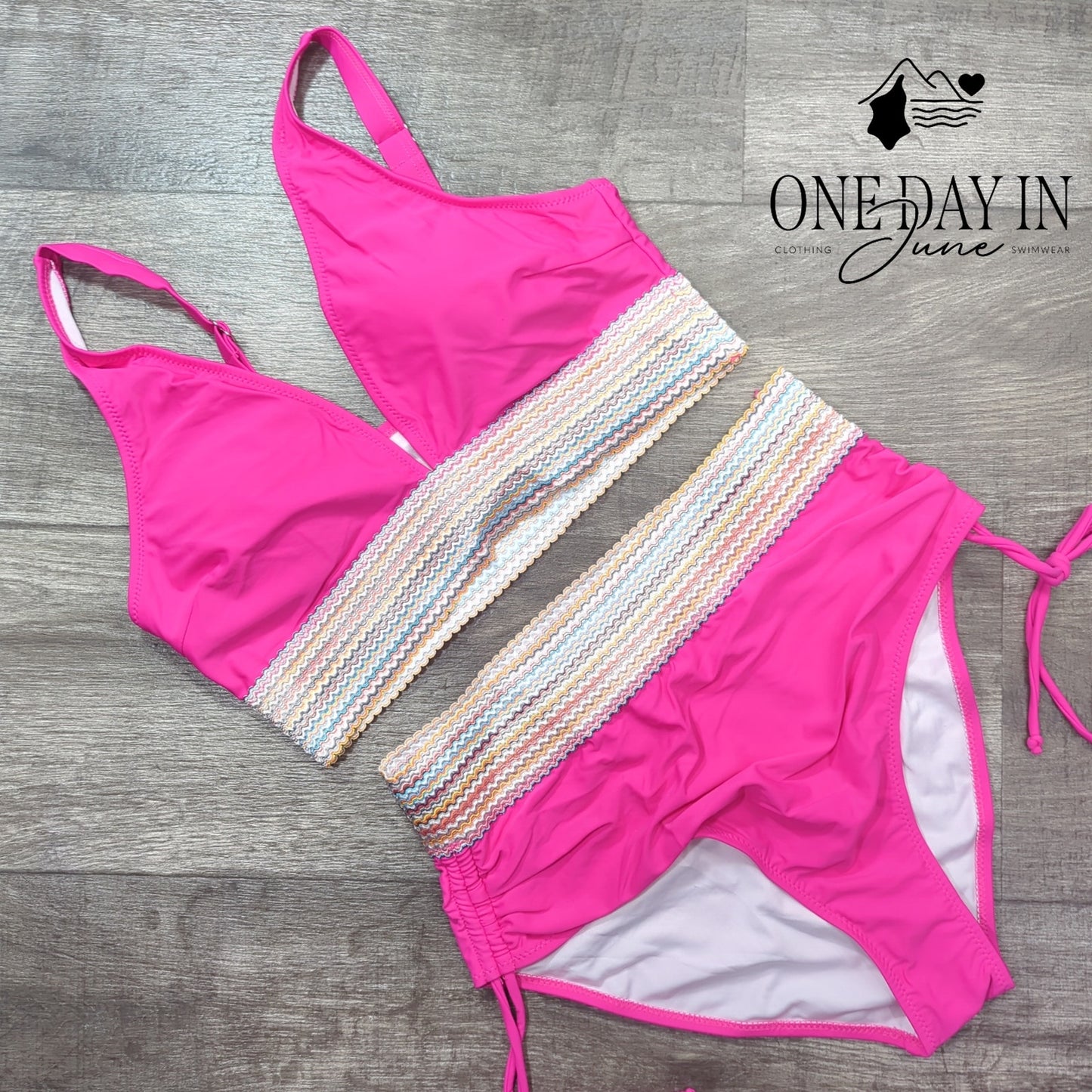 Blooming Jelly High Waist Bikini Swimsuit Size L