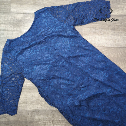 Pink Blush Long Sleeve Lace Mini Dress Size XL