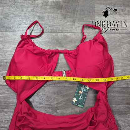 Blooming Jelly Cutout One Piece Swimsuit Size XL