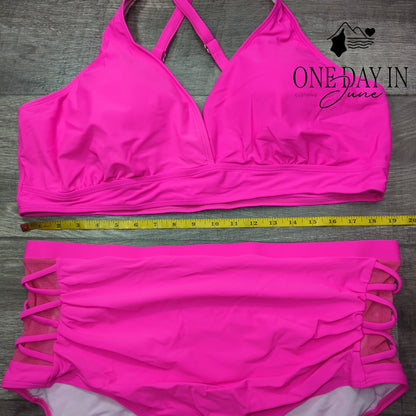 Adisputent Plus Size High Waist Bikini Swimsuit Size 4XL