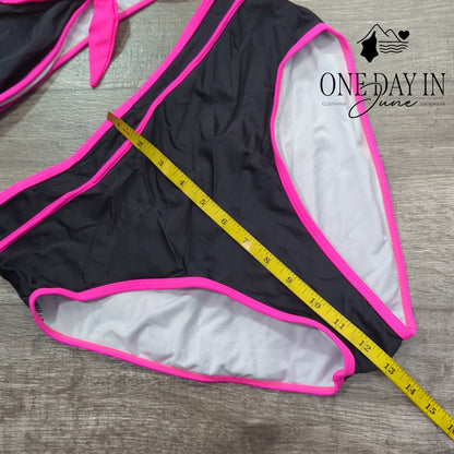 Blooming Jelly High Waist Tie Knot Bikini Size L