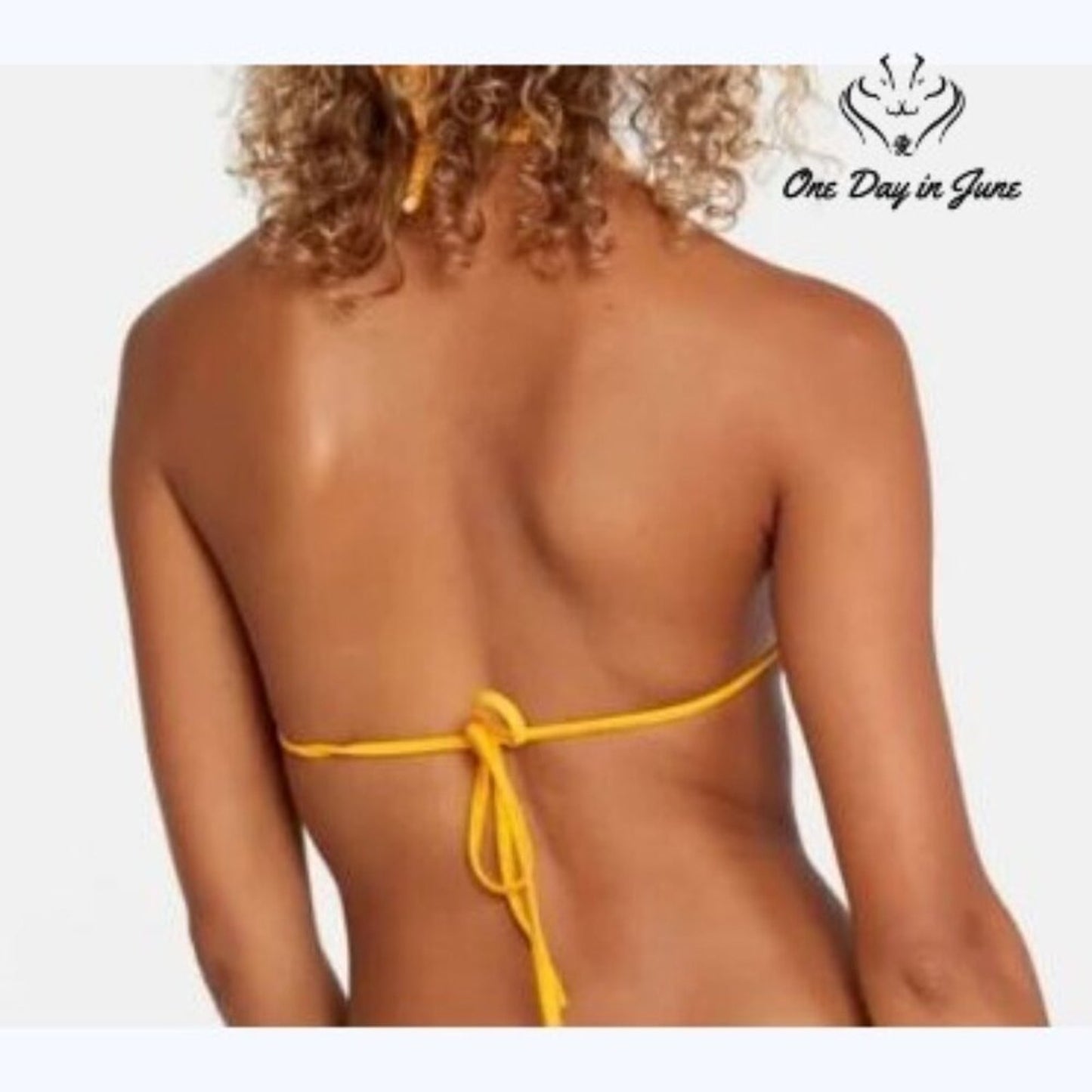 RVCA Forever Halter Reversible Bikini Top Yellow Floral NWT $58 Size S