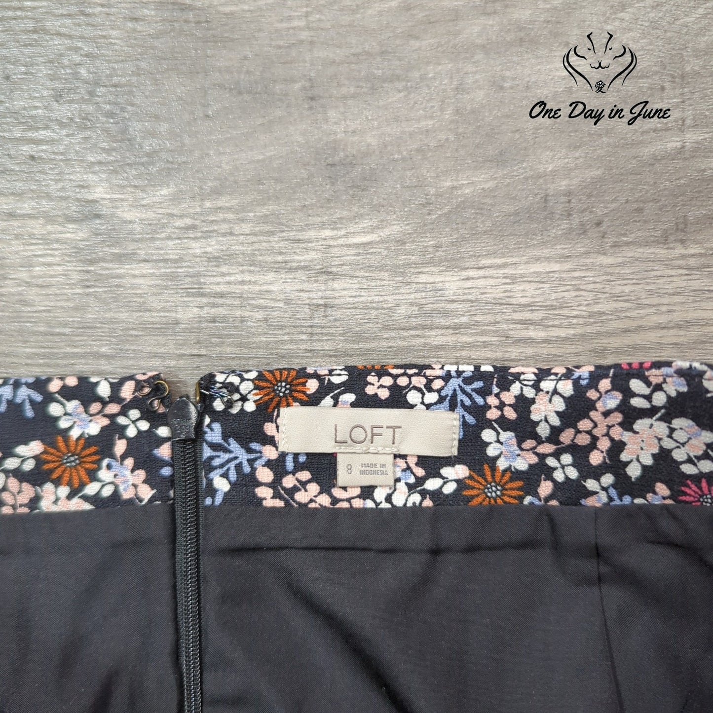 Loft Floral Mini Skirt Size 8