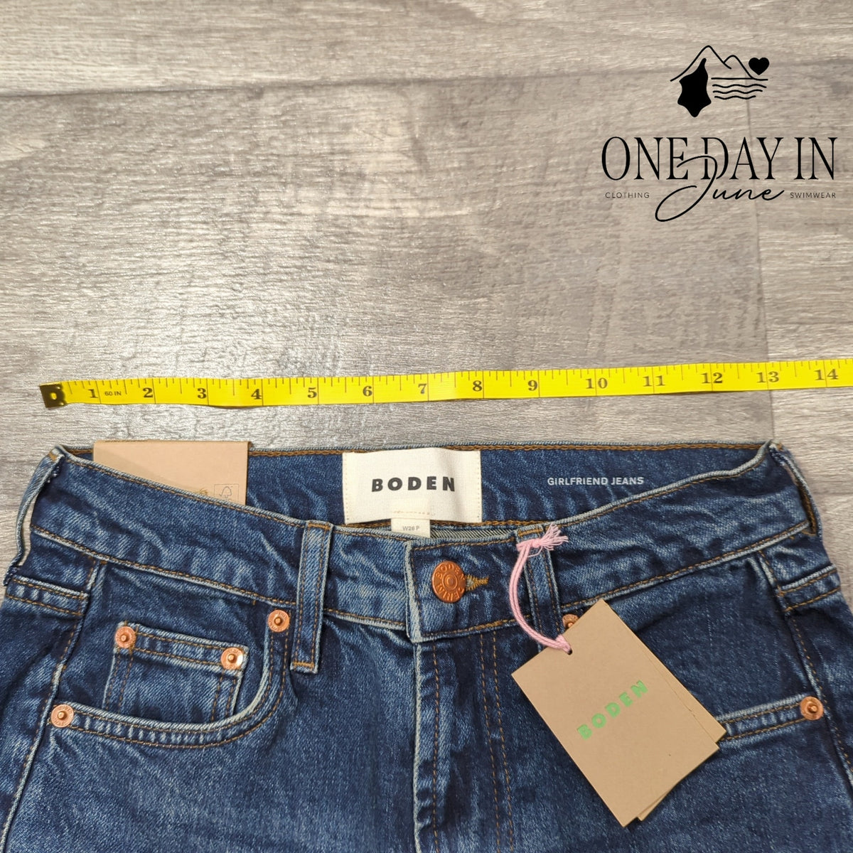 Boden Petite Girlfriend Jeans Mid Rise Medium Wash NWT Size 2P (26P)