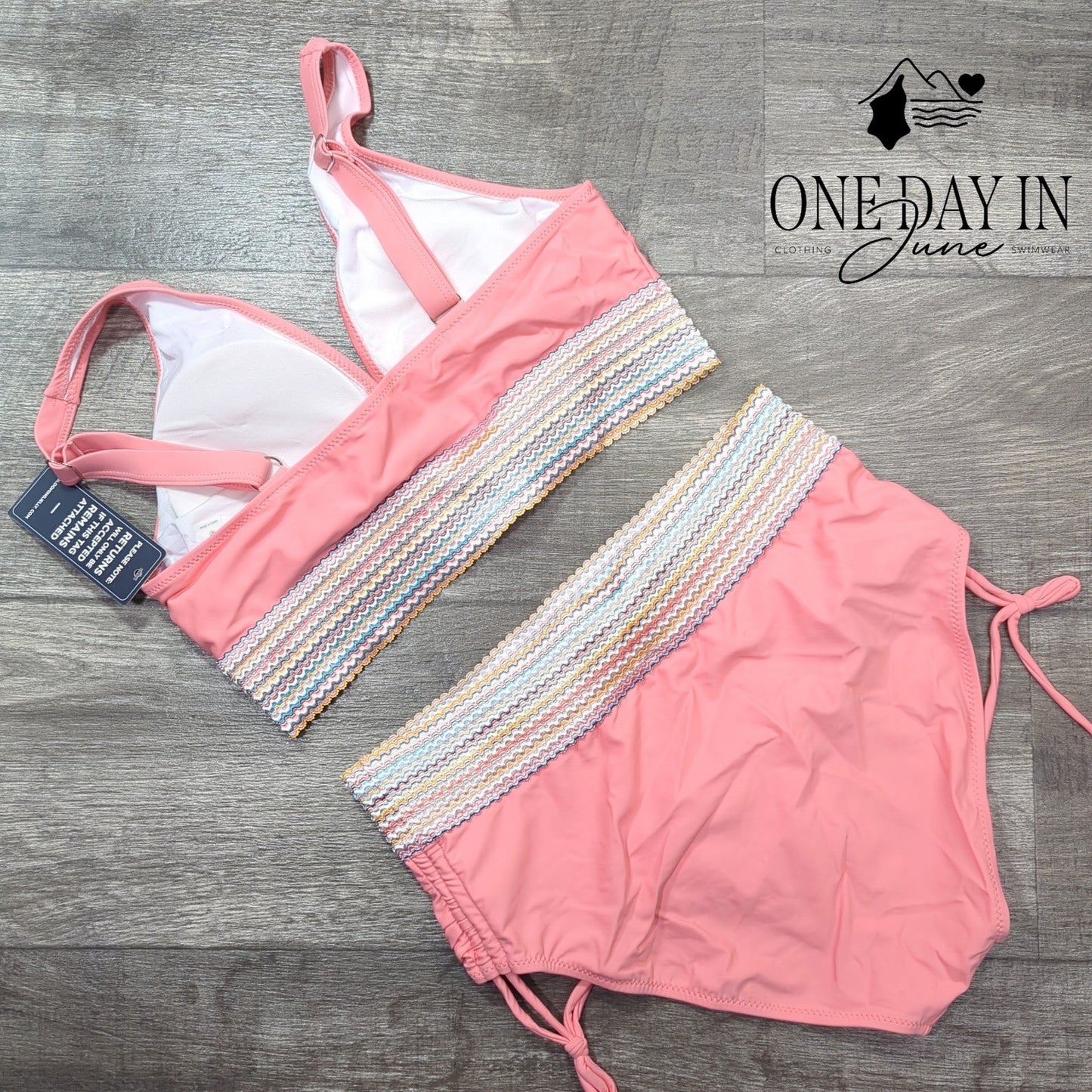 Blooming Jelly High Waist Bikini Swimsuit Size L