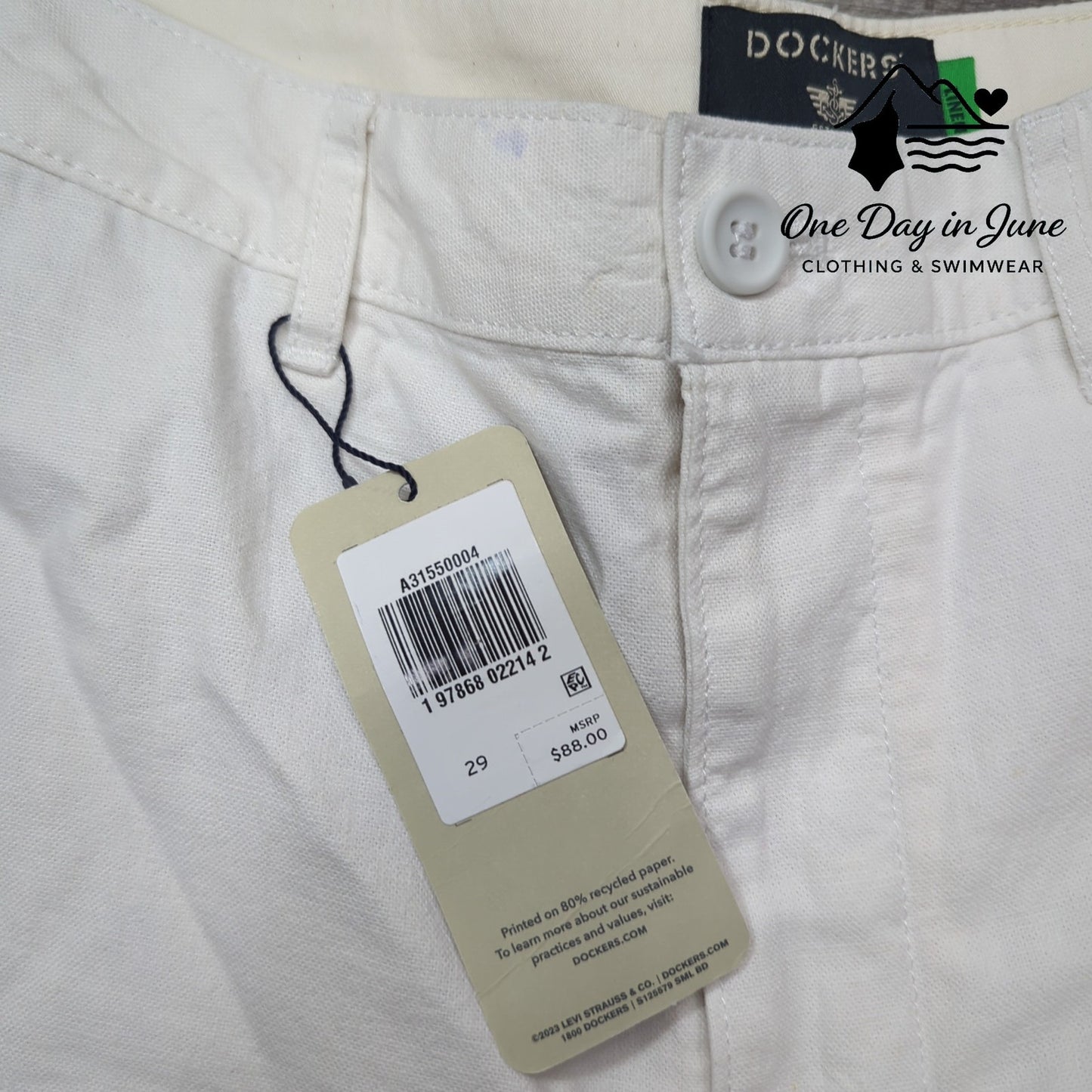 Dockers High Straight Linen Pants Size 29 (8) Tall