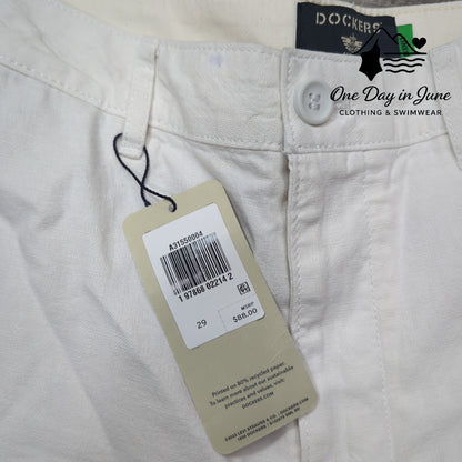 Dockers High Straight Linen Pants Size 29 (8) Tall