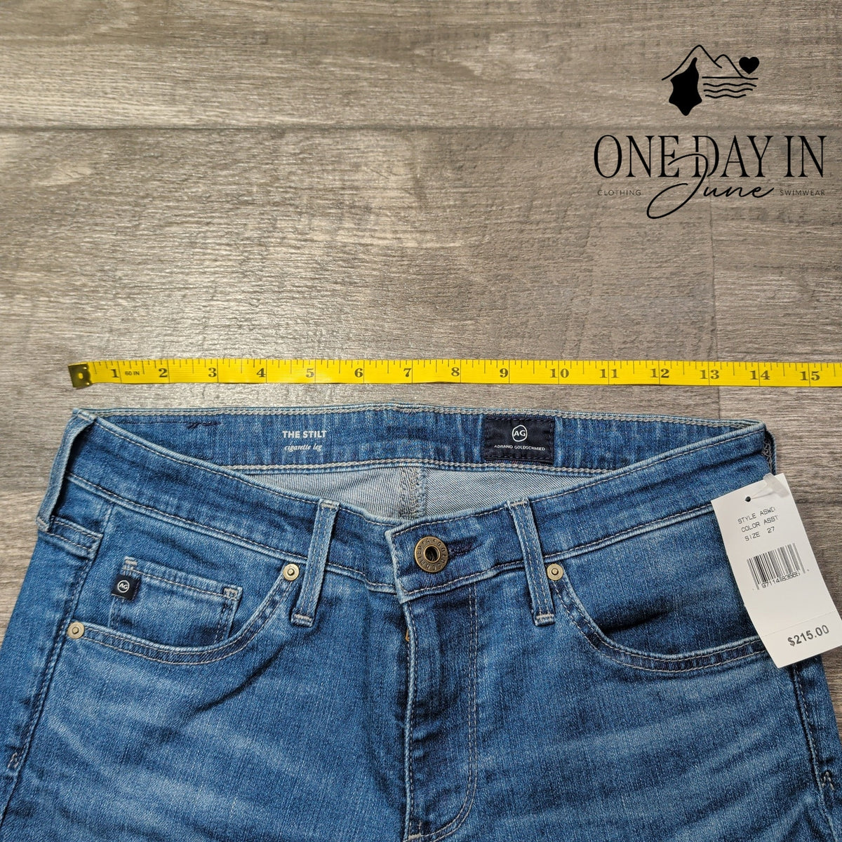 AG Adriano Goldschmied The Stilt Cigarette Leg Jeans Blue NWT $215 Size 4 (27)