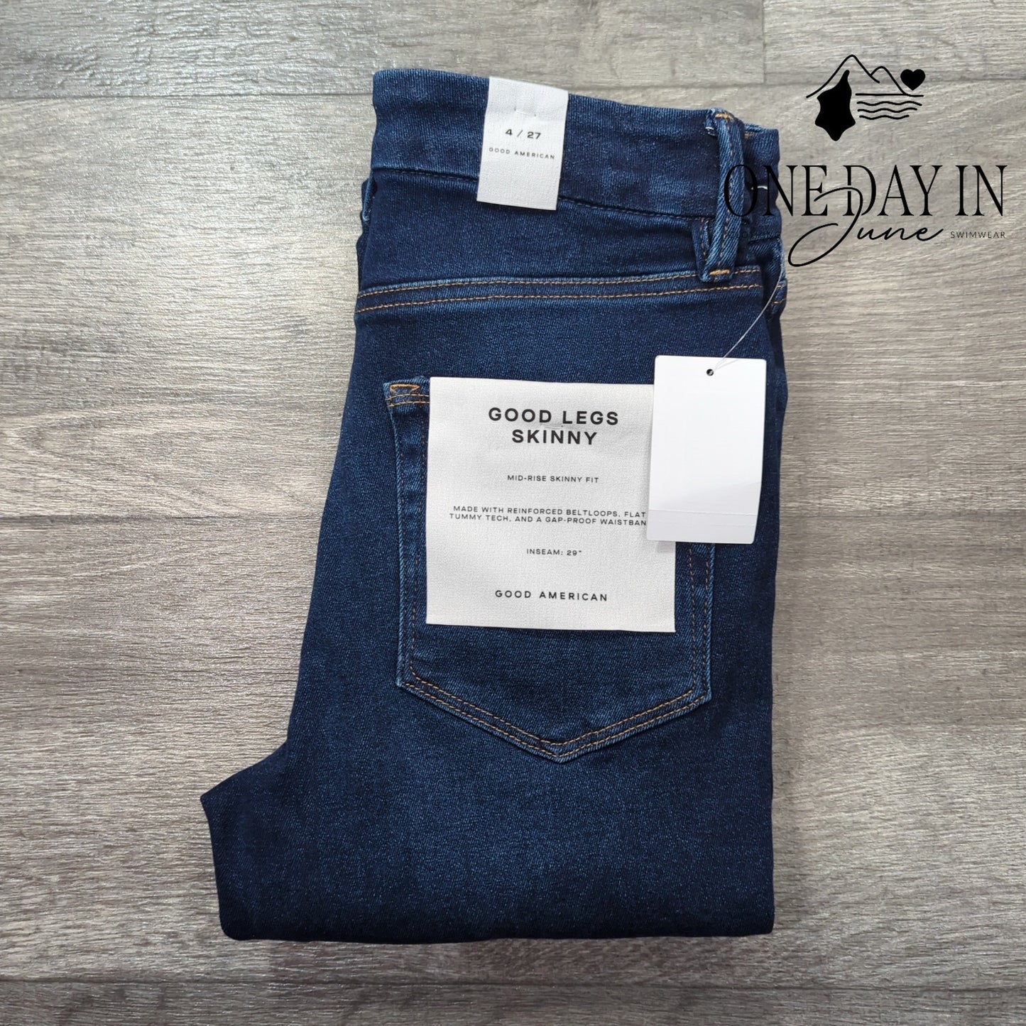 Good American Good Legs Skinny Raw Hem Jeans Size 4