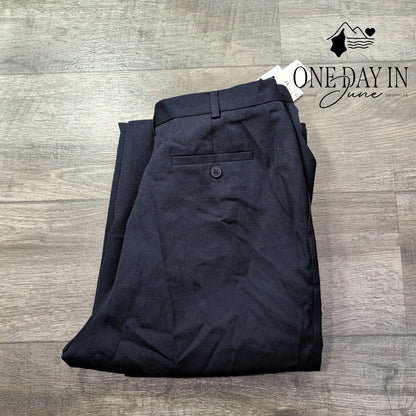 Evan Picone Womens High Rise Pleated Wool Dress Pants Navy NWT Size 12
