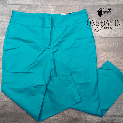 Worthinigton Slim Fit Slim Leg Dress Pants Teal Turquoise NWT Size 16S