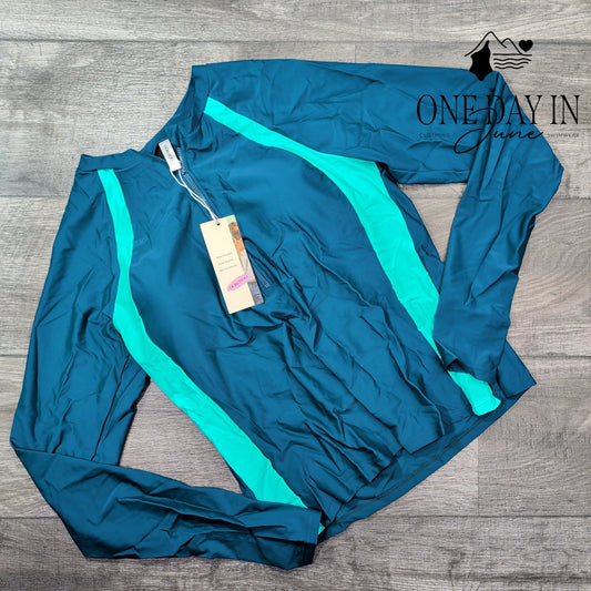Dokotoo Long Sleeve Rashguard Tankini Top Size XL
