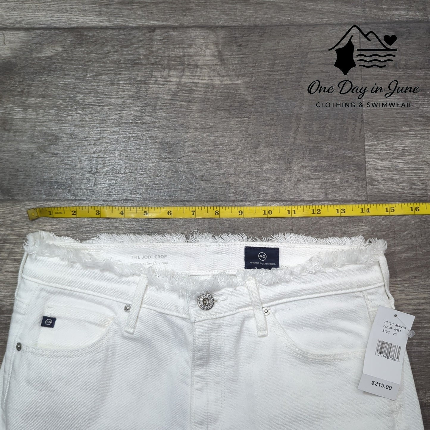 Adriano Goldschmied The Jodi Crop High  Rise Slim Flare Jeans Size 27 (4)
