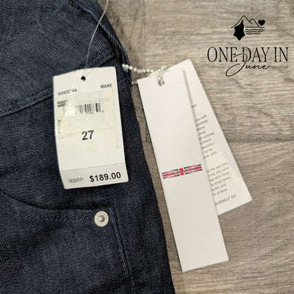 Hudson Collin Skinny Jeans Mare Dark Wash Flap Pocket NWT $189 Size 4 (27)