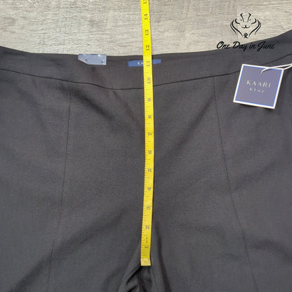 Kaari Blue Ankle Pants Black Pull On Slim Leg Career Dress Pants NWT Size 12