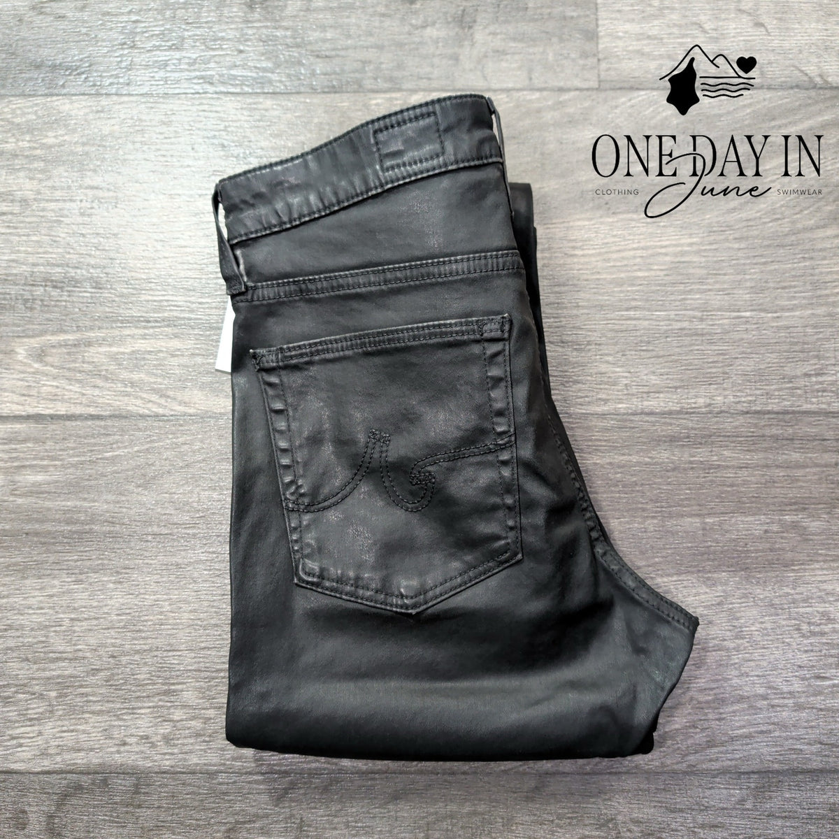 AG Adriano Goldschmied Farrah Skinny Ankle Coated Jeans Black NWT Size 4 (27)
