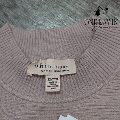 Philosophy Pull Over Knit Sweater Size 2X