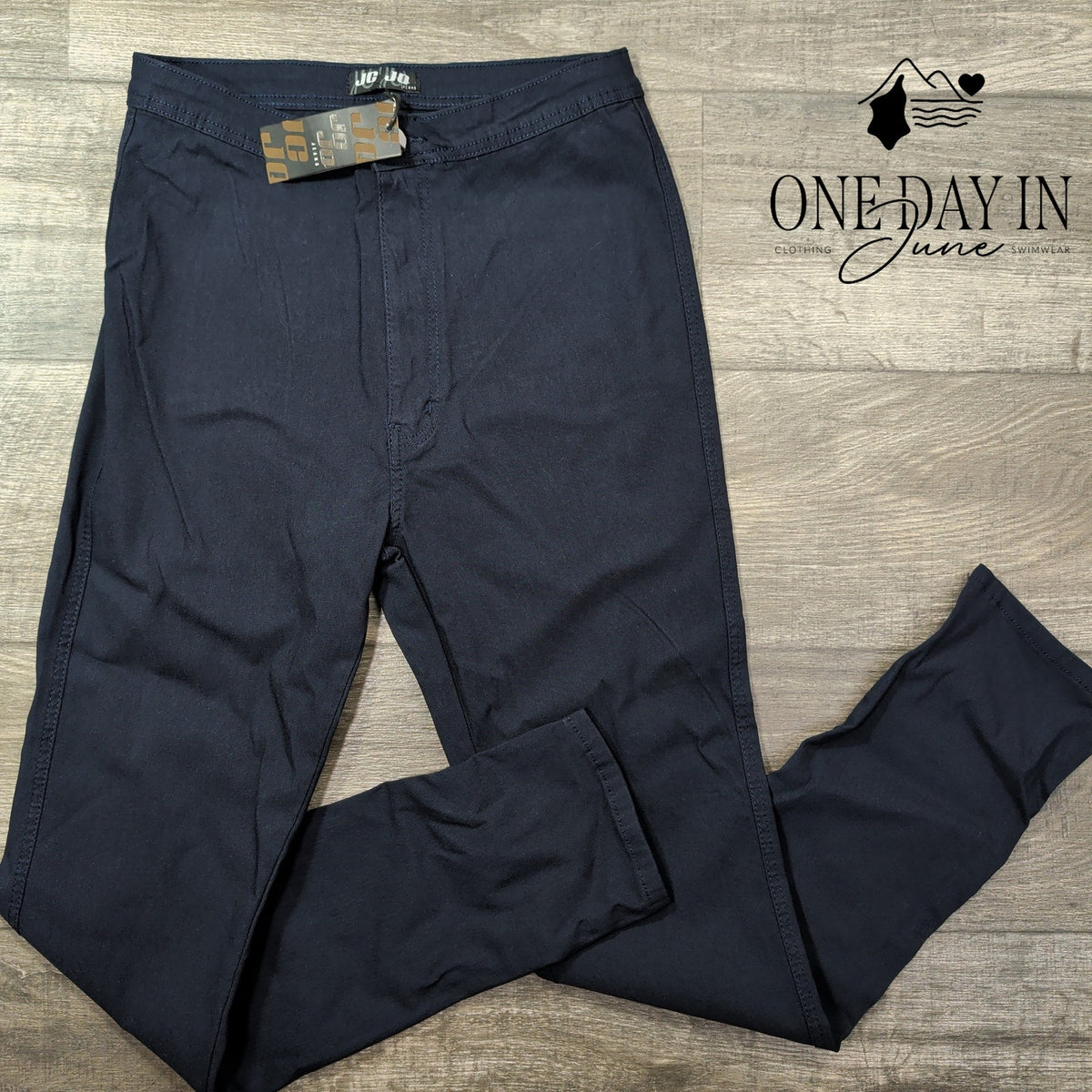 Jo Jo Jeans High Rise Straight Leg Pants Navy Blue Stretch NWT Size 2X