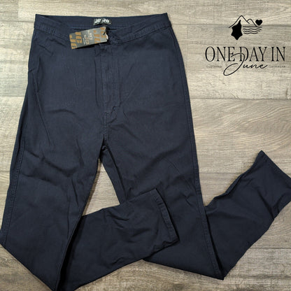 Jo Jo Jeans High Rise Straight Leg Pants Navy Blue Stretch NWT Size 2X