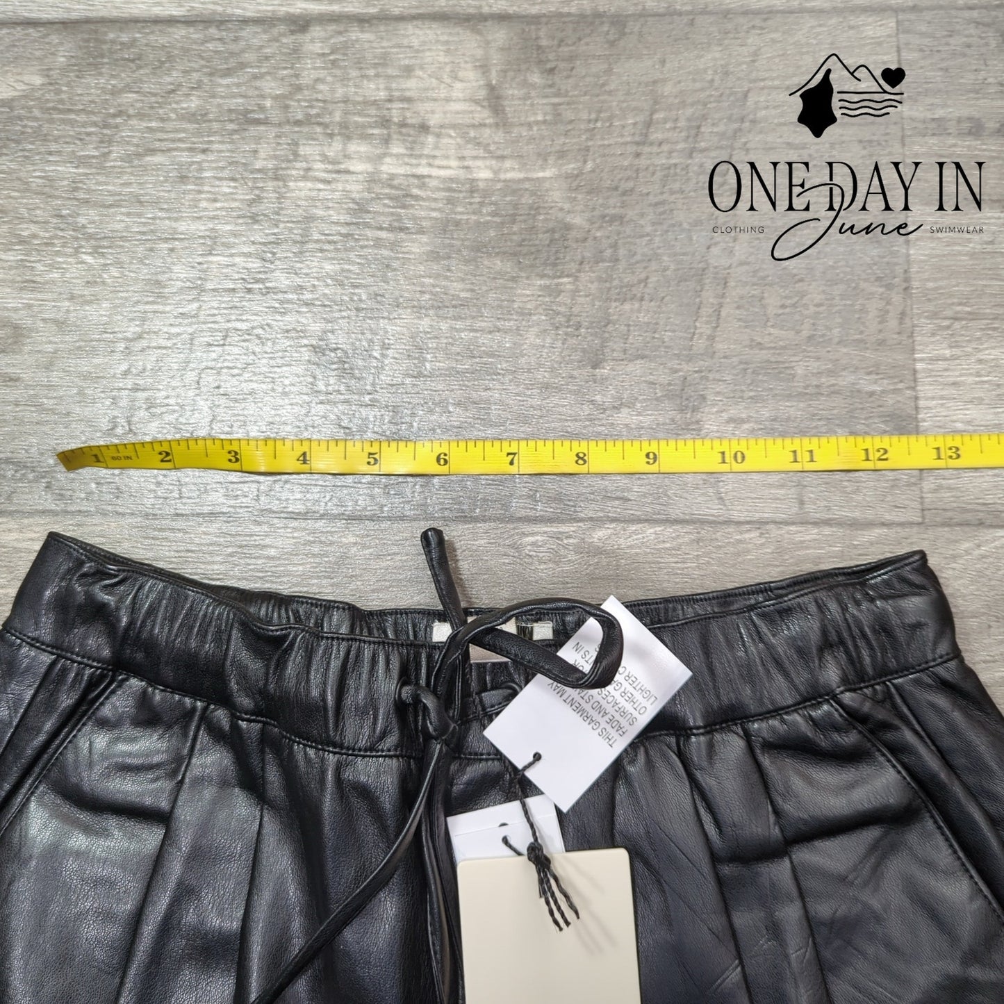 Industry Faux Leather Drawstring Pants Size XS