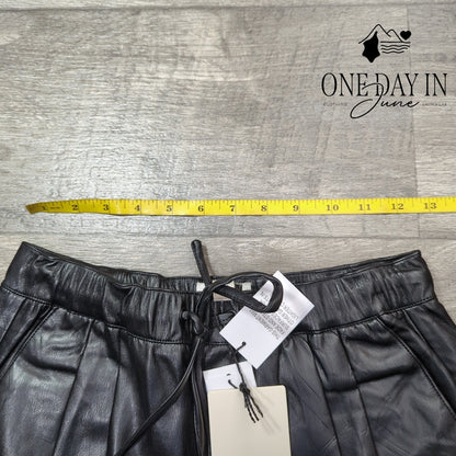 Industry Faux Leather Drawstring Pants Size XS