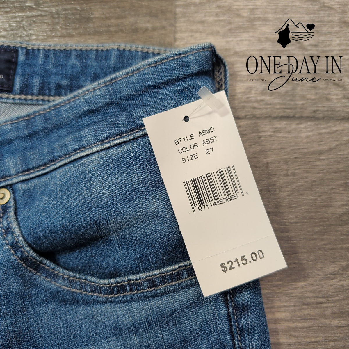AG Adriano Goldschmied The Stilt Cigarette Leg Jeans Blue NWT $215 Size 4 (27)
